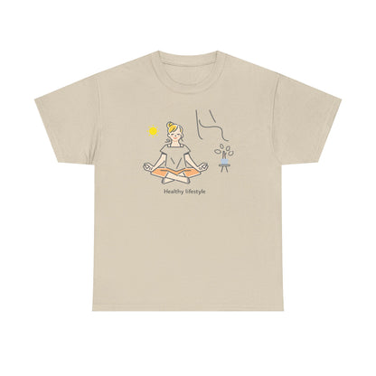 Healthy Lifestyle Illustration T-Shirt | Eco-Limited