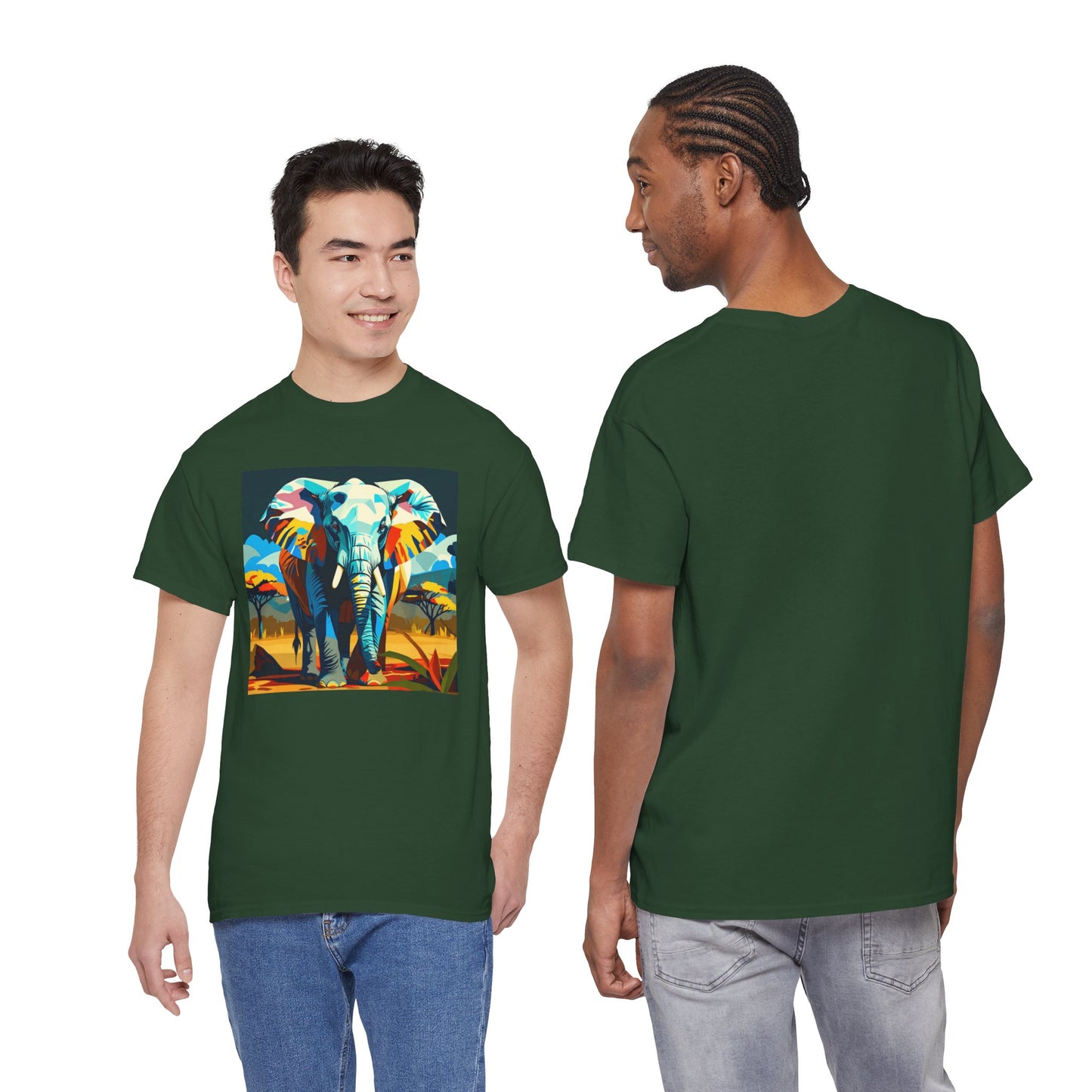 Colorful Elephant Art T-Shirt | Eco-Limited