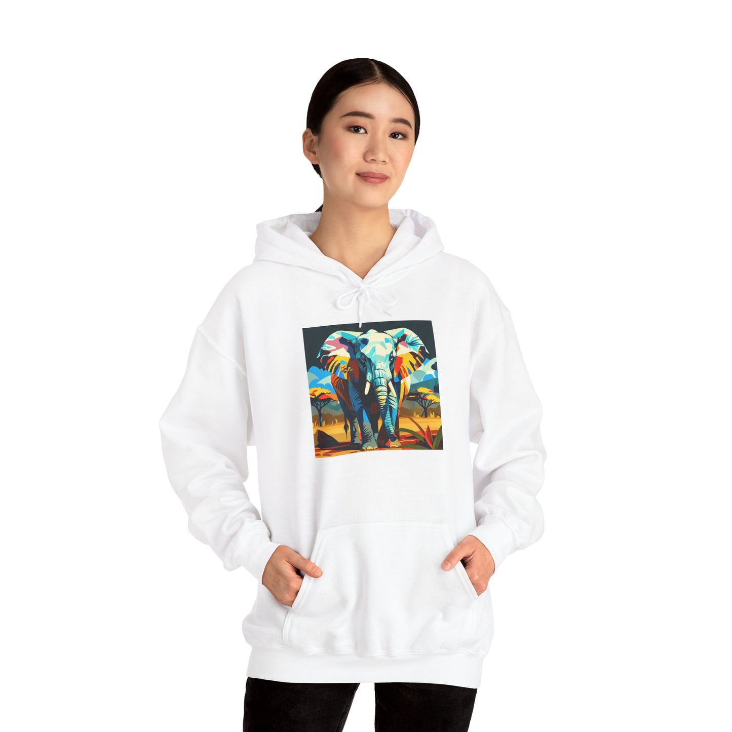 Electric Elephant Art Hoodie | Eco-Limited