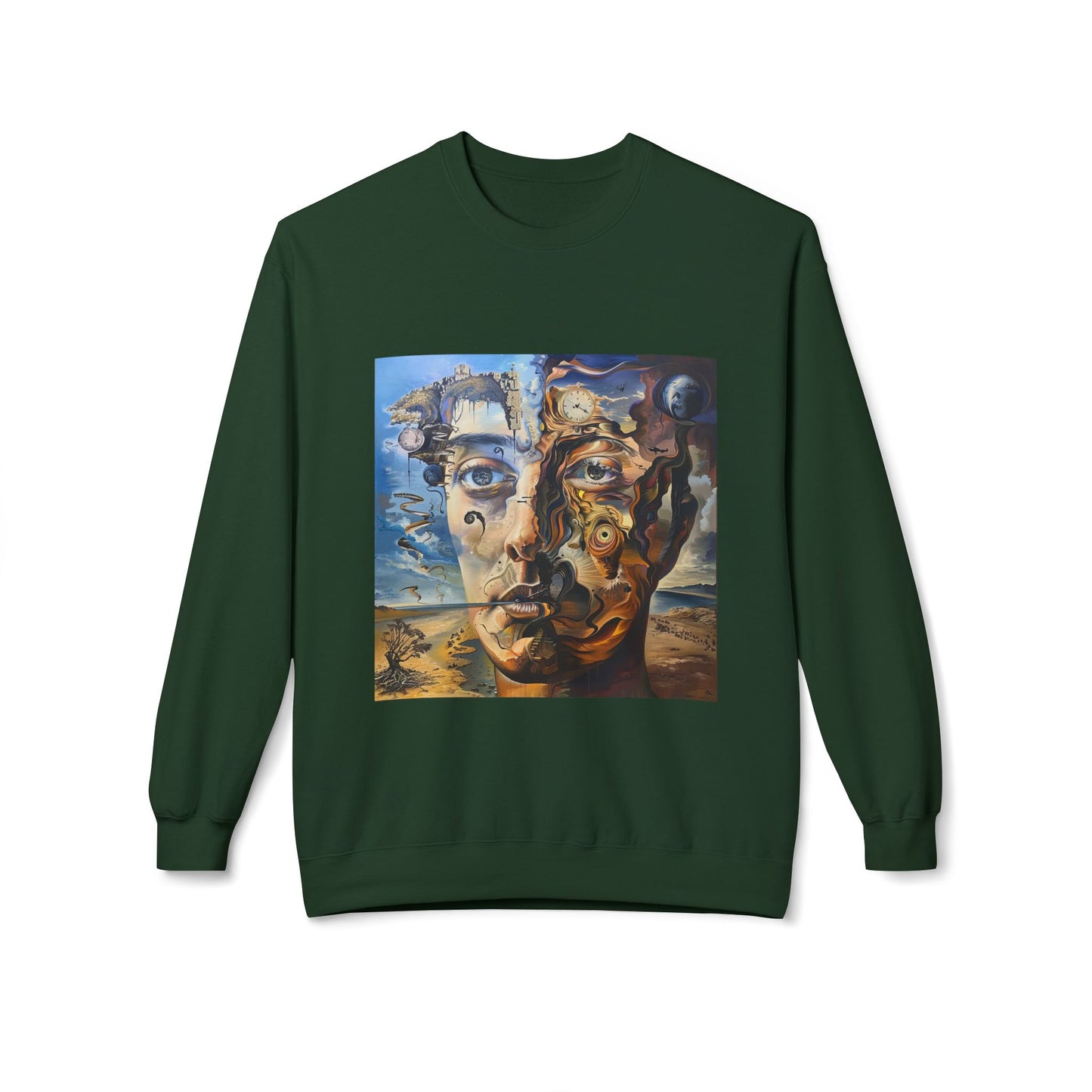 Surreal Split Mind Art Sweatshirt | Eco-Limited