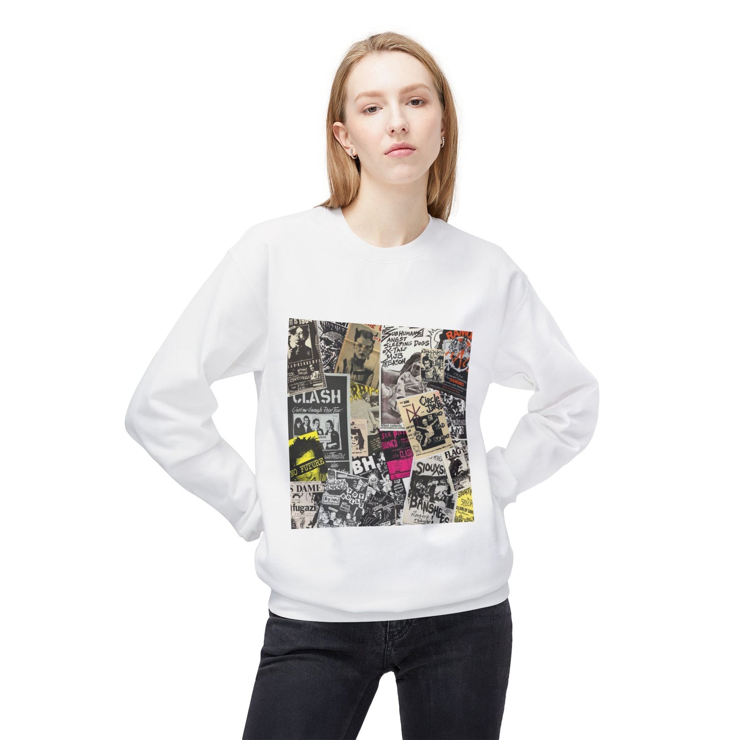 Punk Collage Art Graphic Sweatshirt | Eco-Limited