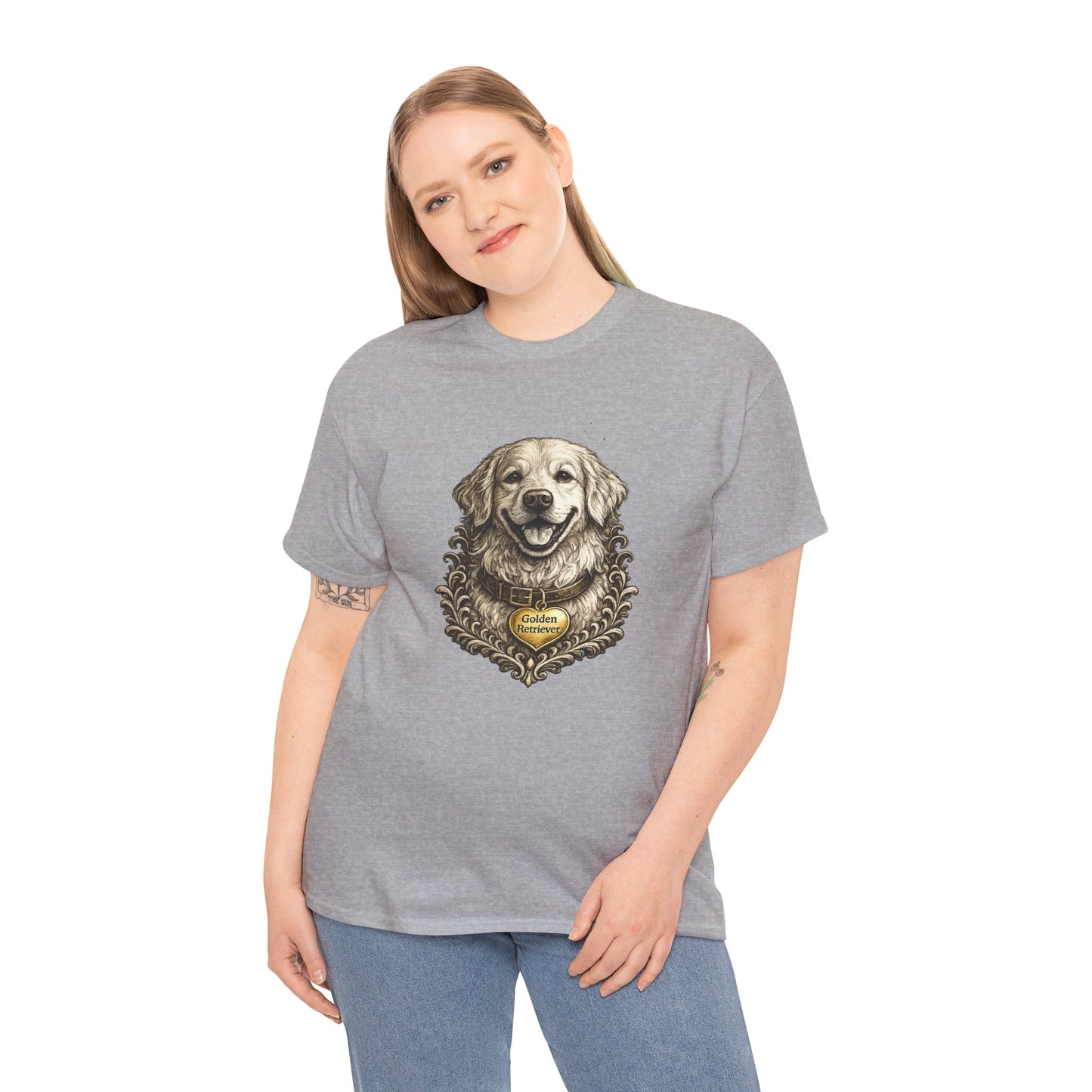 Golden Retriever Ink Illustration T-Shirt | Eco-Limited