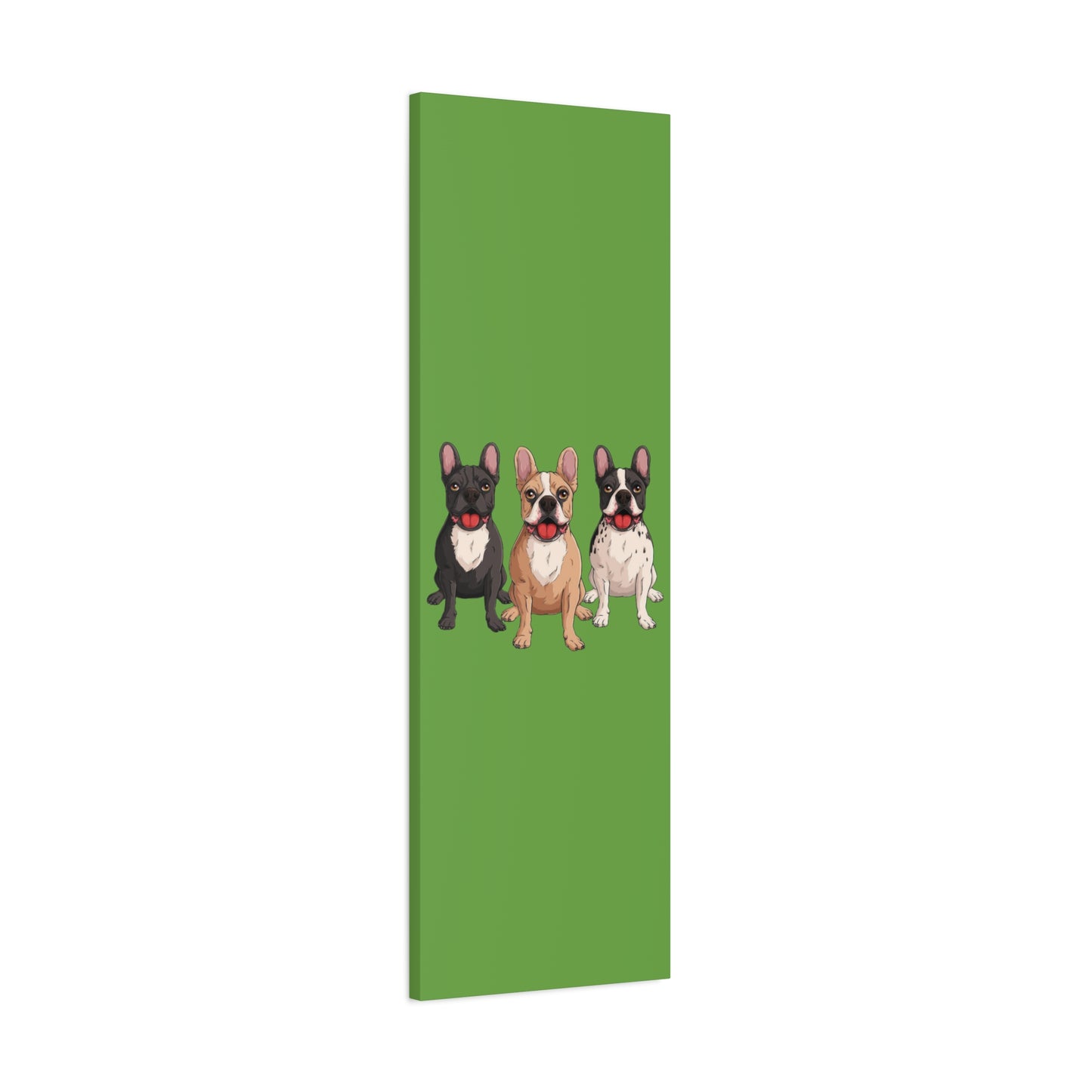 French Bulldog Trio Canvas Wall Art|Eco-Friendly - Limited