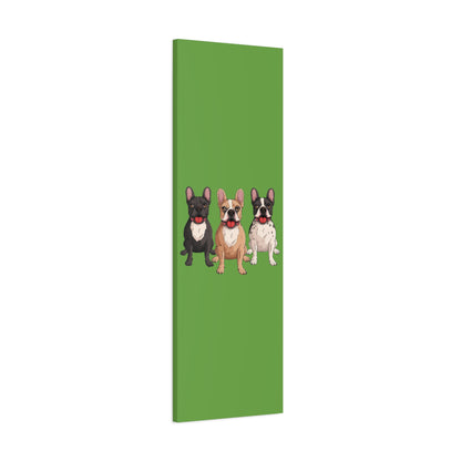 French Bulldog Trio Canvas Wall Art|Eco-Friendly - Limited