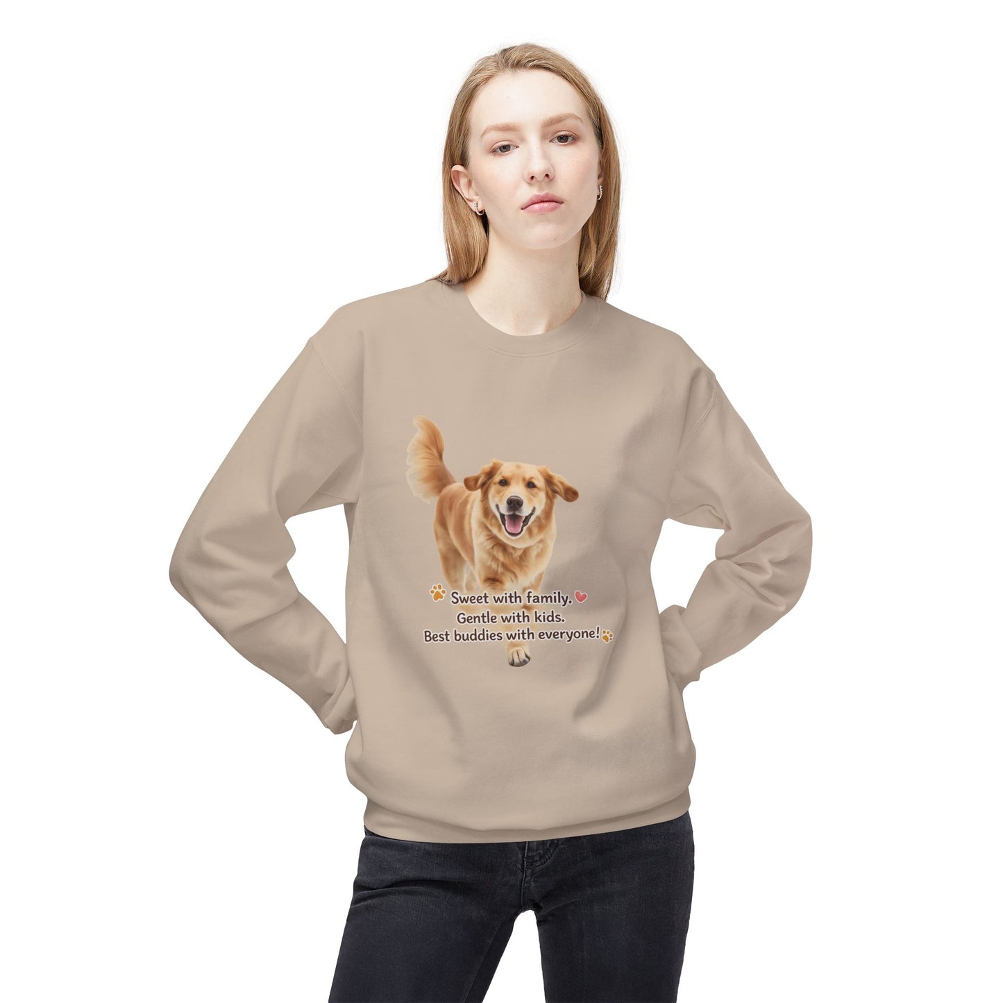 Golden Buddy Character Sweatshirt | Eco-Limited