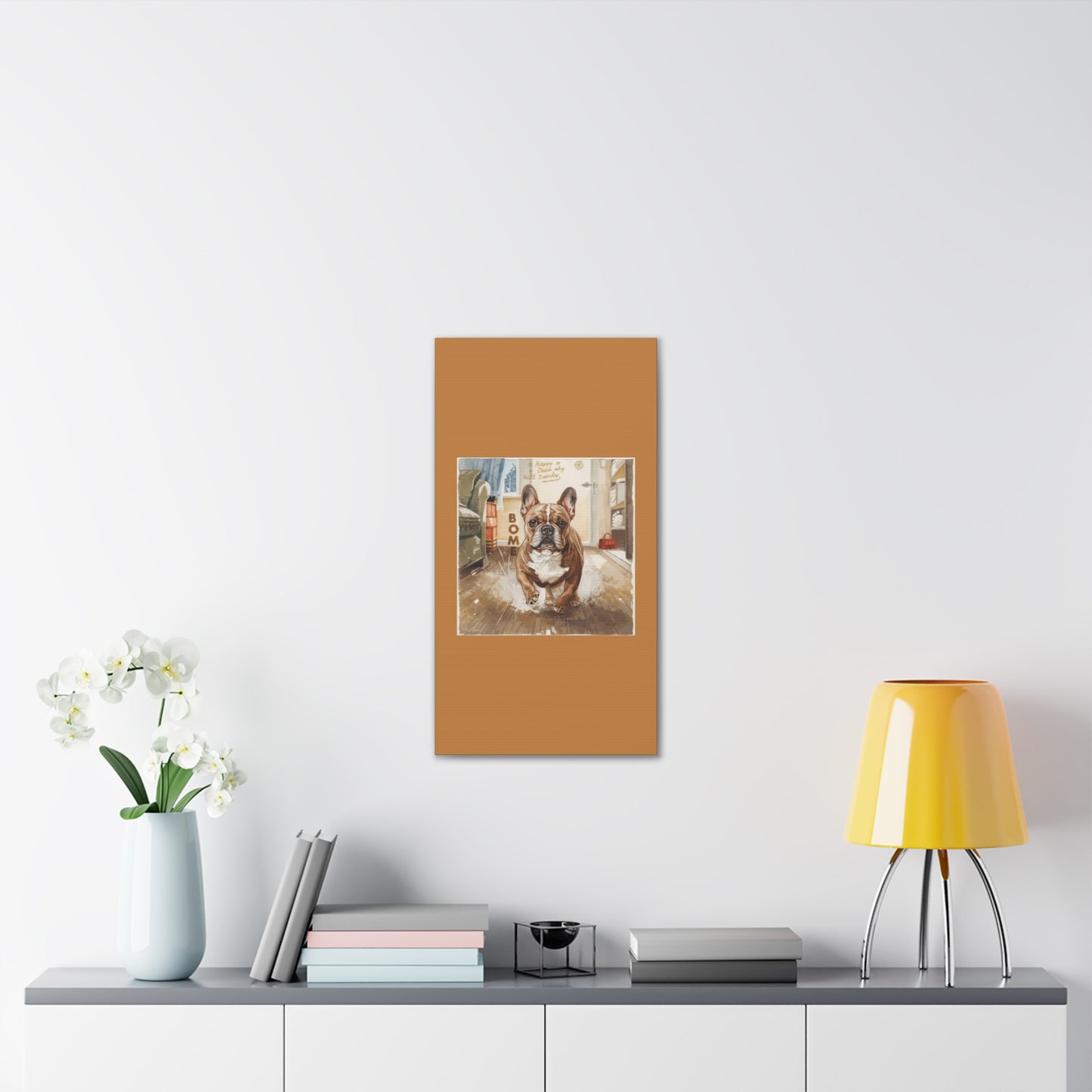 Happy Home Bulldog Canvas Art | Eco-Limited
