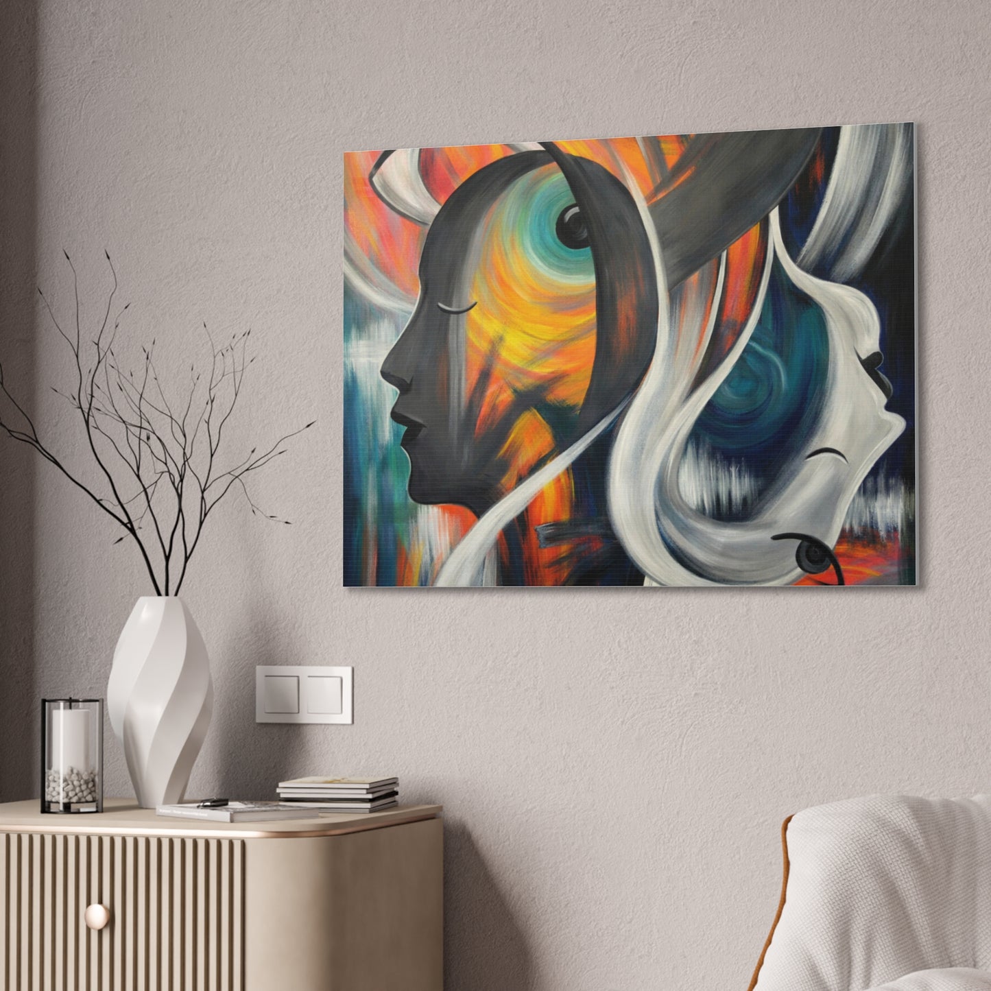 Abstract Expression Portrait Canvas | Eco-Limited