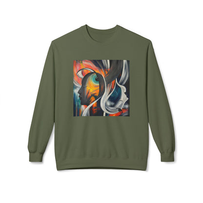 Abstract Expression Portrait Sweatshirt | Eco-Limited
