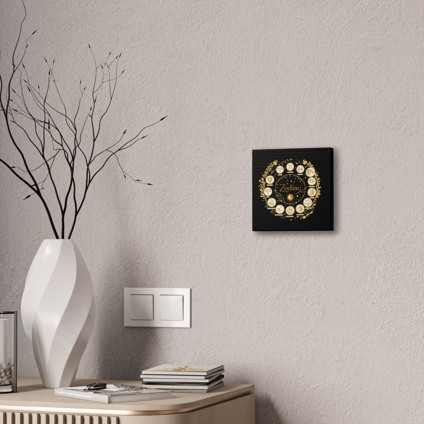 Golden Zodiac Astrology Canvas | Eco-Limited