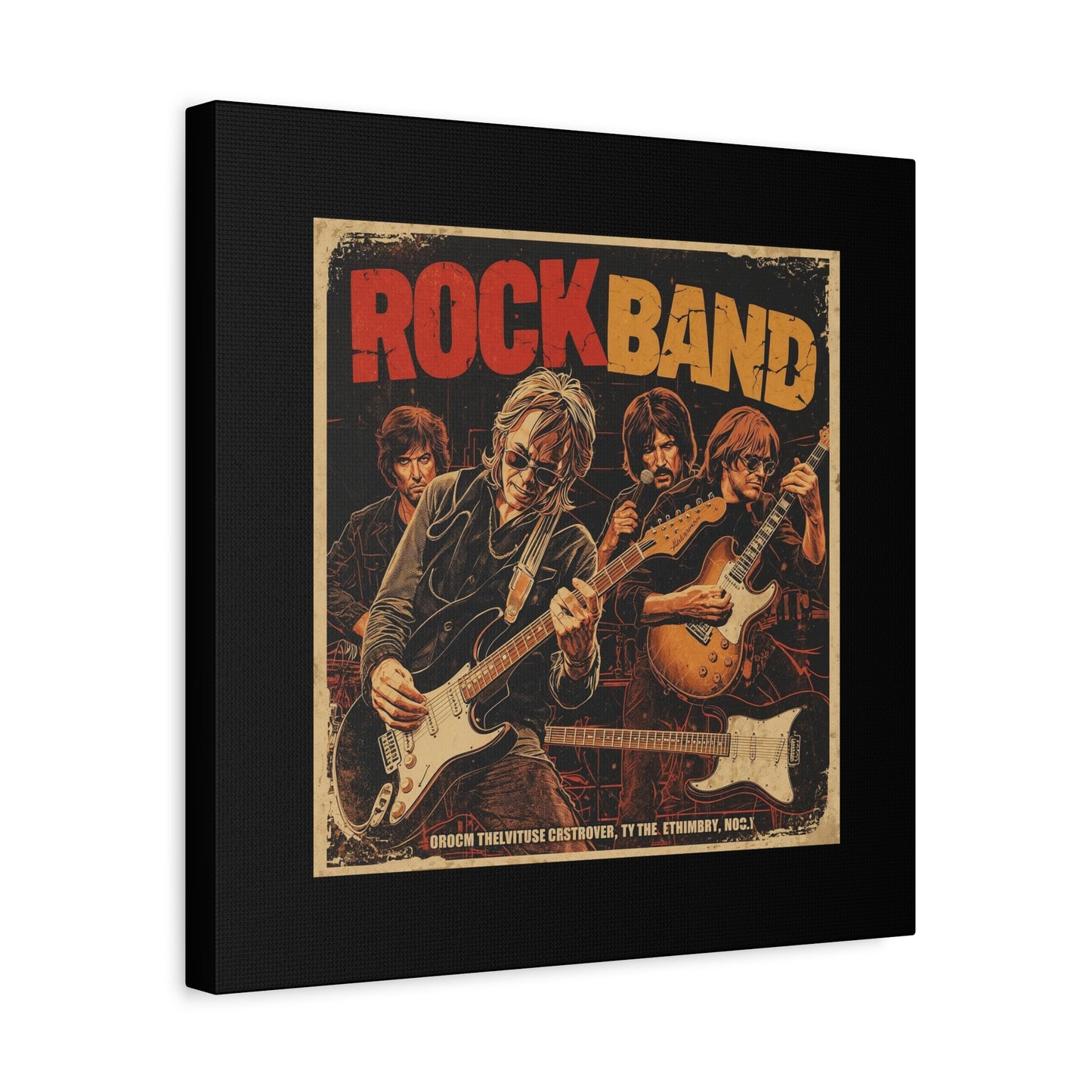 Rock Band Vintage Canvas Wall Art | Eco - Limited