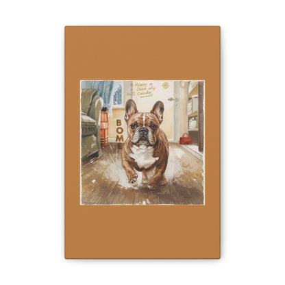 Happy Home Bulldog Canvas Art | Eco-Limited