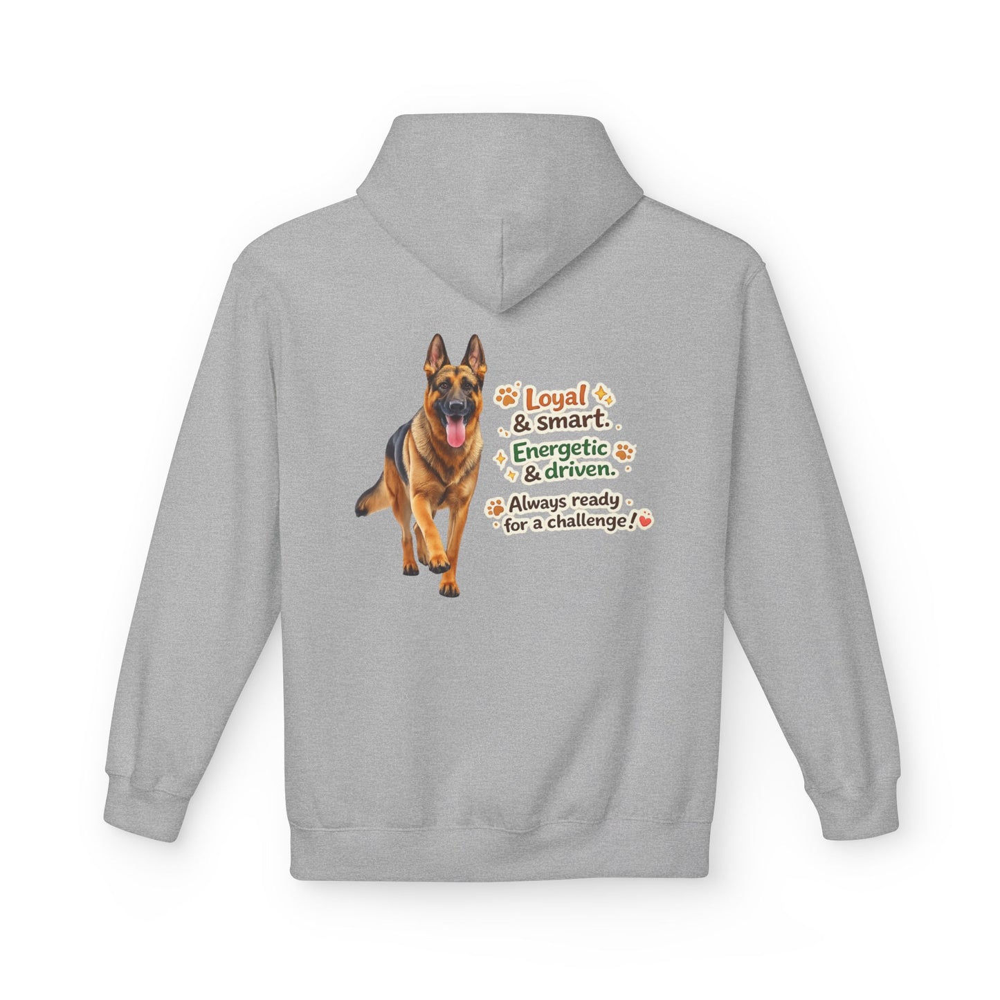 German Shepherd Character Hoodie | Eco-Limited