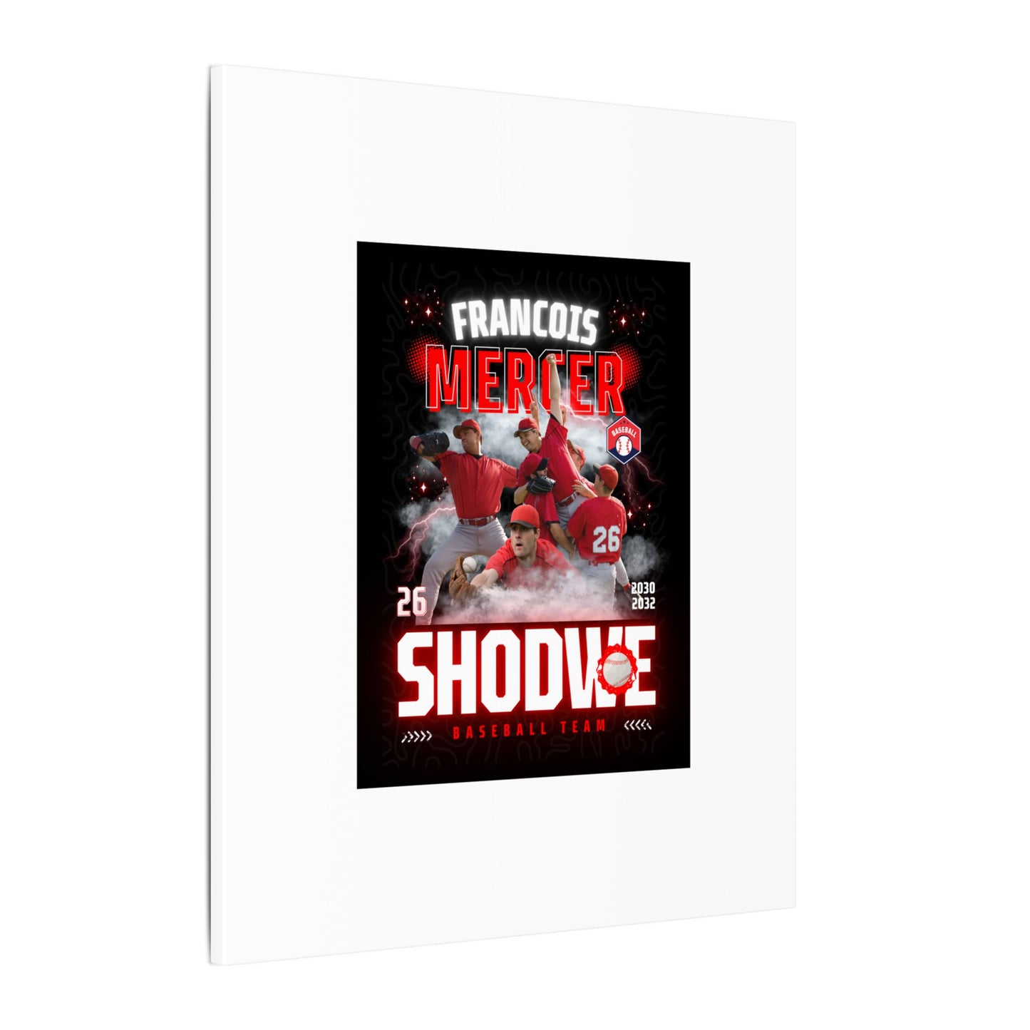 Baseball Team Player Poster