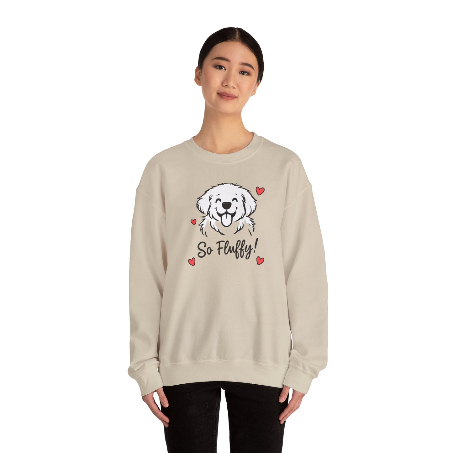 So Fluffy Puppy Graphic Sweatshirt | Eco-Limited