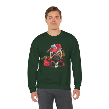 Gangster Pug Graphic Sweater | Eco-Limited