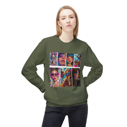 Pop Art Portrait Collage Graphic Sweatshirt