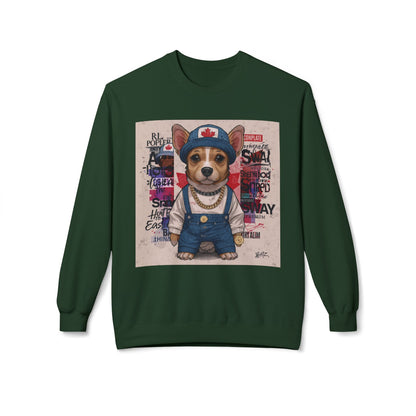 Lucky Street Pup Art Sweater | Eco-Limited