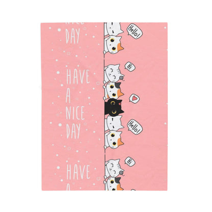 Cute Cats Velveteen Plush Blanket
