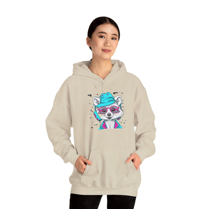 Neon Raccoon Street Art Hoodie | Eco-Limited