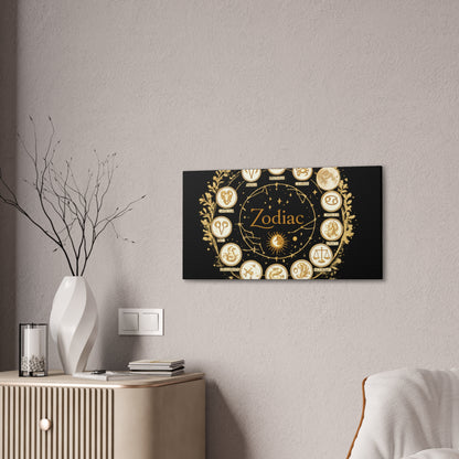 Golden Zodiac Astrology Canvas | Eco-Limited