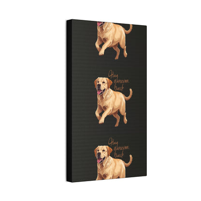 Happy Gamelon Bark Dog Canvas Wall Art | Eco-Limited