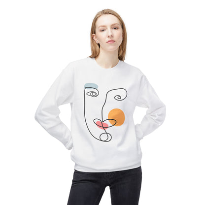 Abstract Line Face Sweatshirt | Eco-Limited