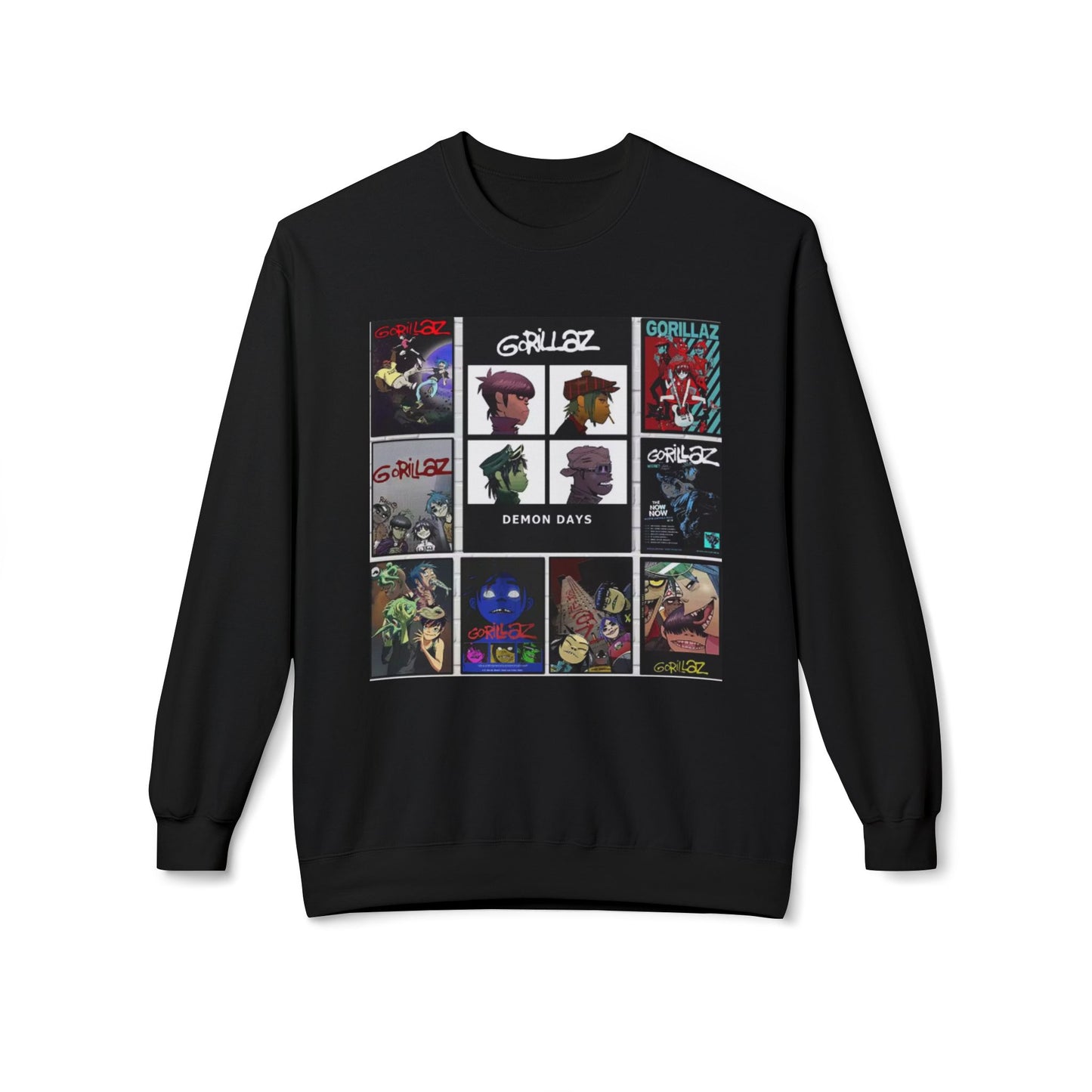 Gorillaz Album Art Collage Graphic Sweatshirt Music Inspired Streetwear