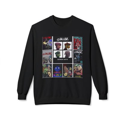 Gorillaz Album Art Collage Graphic Sweatshirt Music Inspired Streetwear