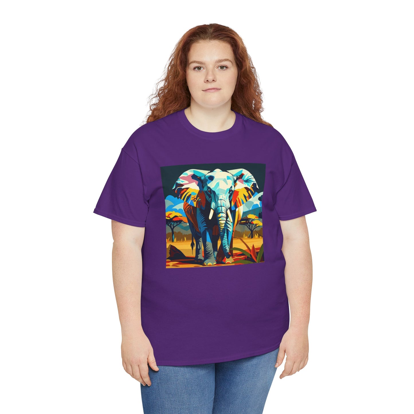 Colorful Elephant Art T-Shirt | Eco-Limited