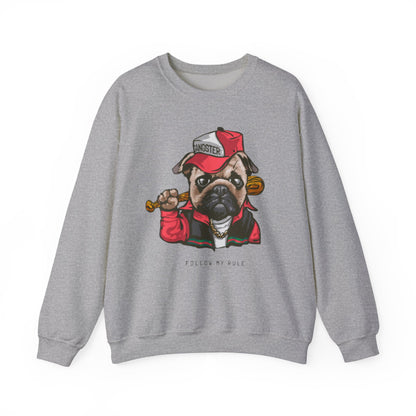 Gangster Pug Graphic Sweater | Eco-Limited