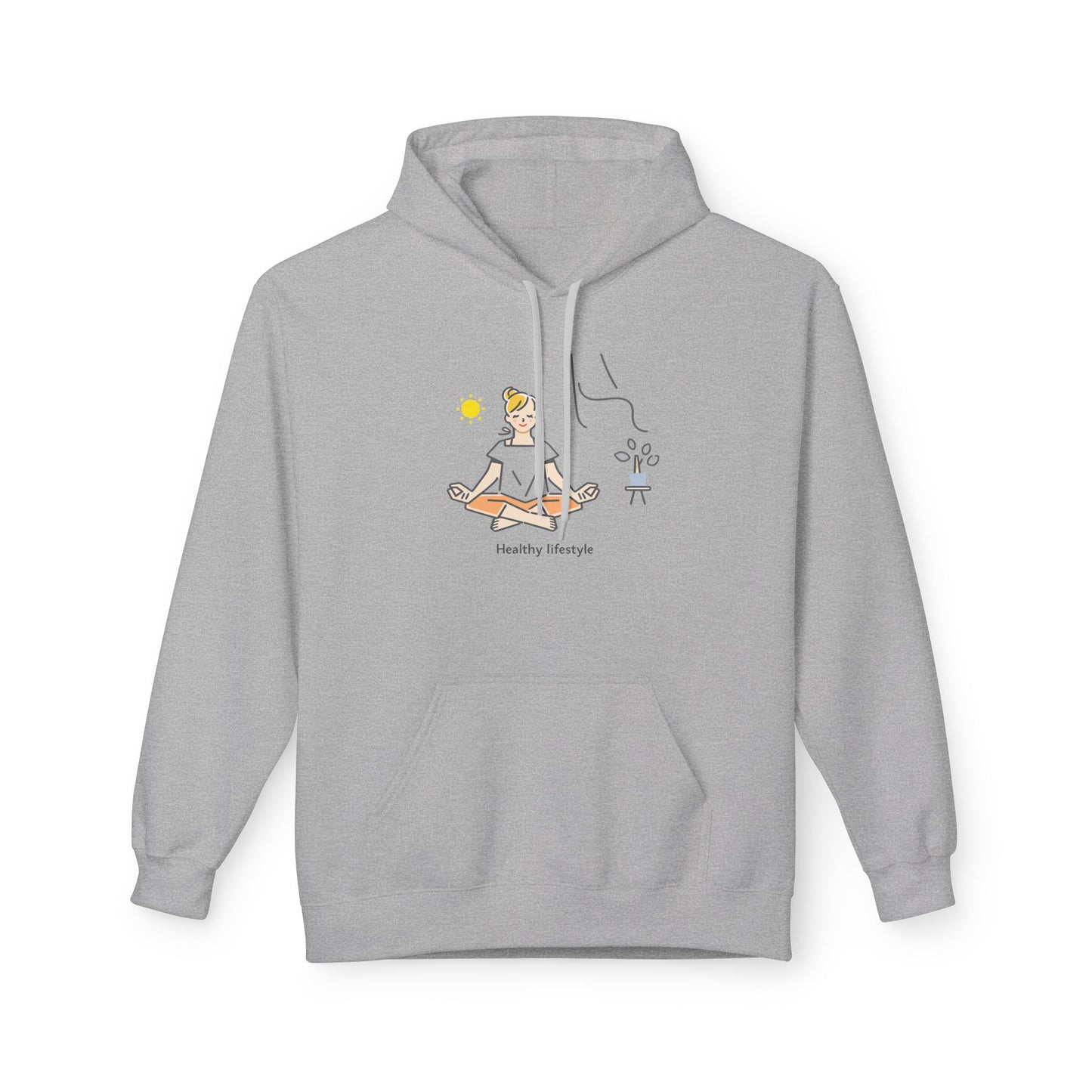 Healthy Lifestyle Illustration Hoodie | Eco-Limited