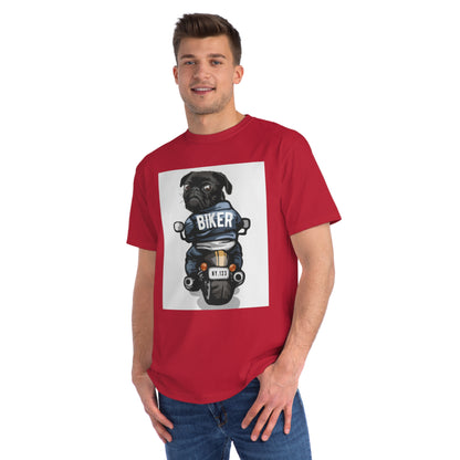 Organic Biker Pug T-Shirt | Organic-Limited