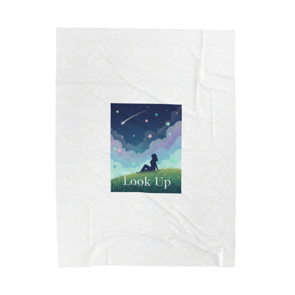 Look Up Night Sky Blanket | stargaze illustration, celestial decor