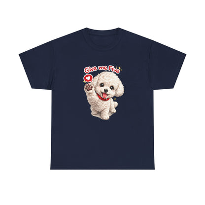 Give Me Five Cute Dog T-Shirt | Eco-Limited