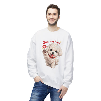 Give Me Five Cute Dog Sweatshirt | Eco-Limited