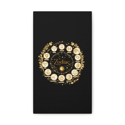 Golden Zodiac Astrology Canvas | Eco-Limited