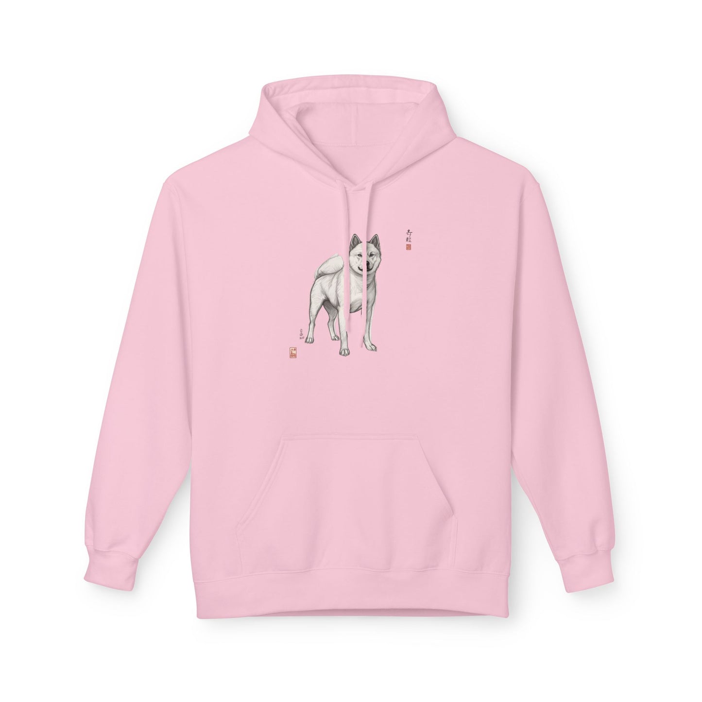 Korean Jindo Ink Illustration Hoodie | Eco-Limited