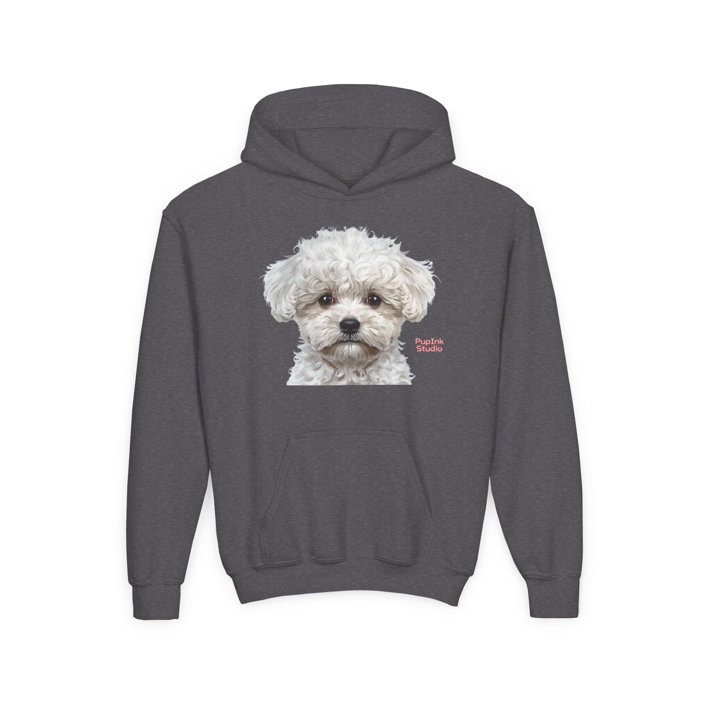 Cute White Puppy Face Youth Hoodie|Eco-Friendly - Limited