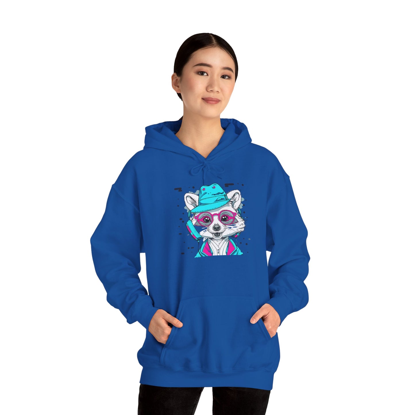 Neon Raccoon Street Art Hoodie | Eco-Limited