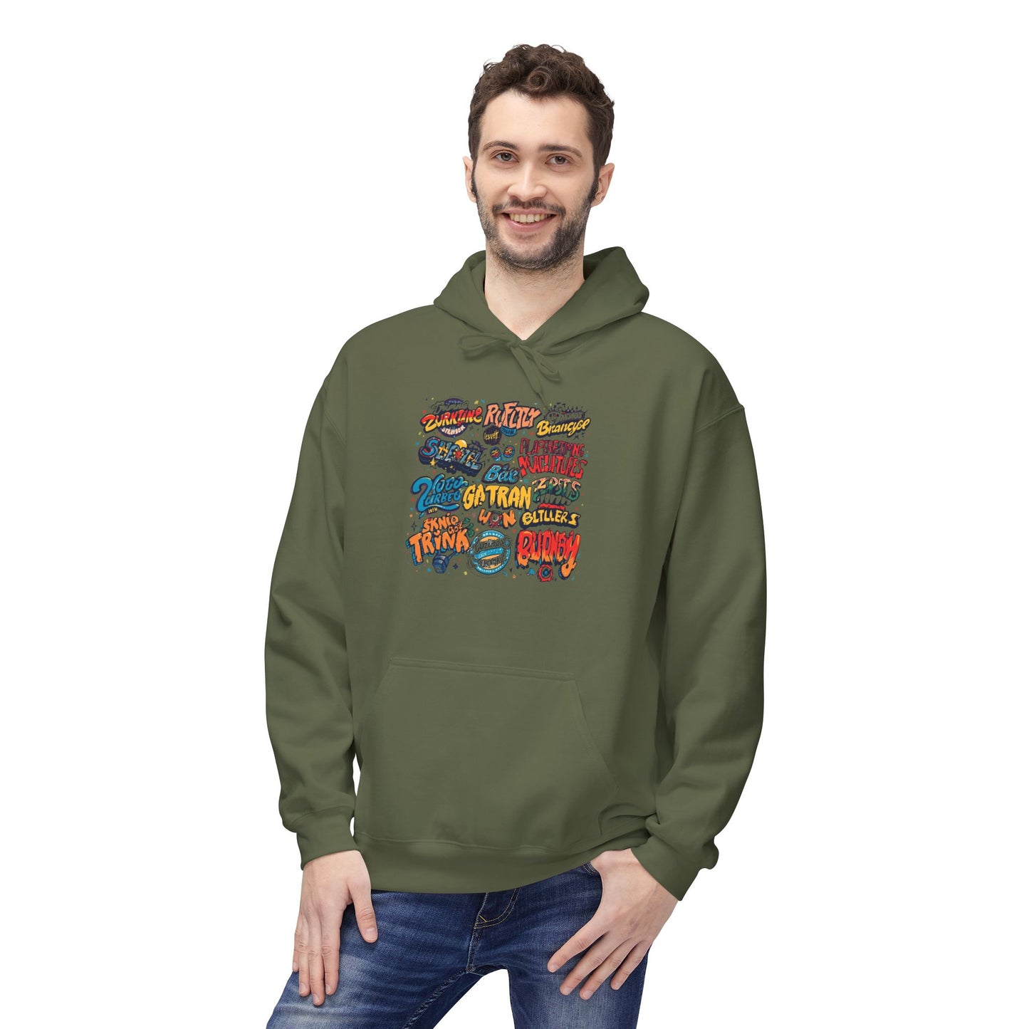 Retro Sticker Collage Graphic Hoodie|Eco-Friendly - Limited