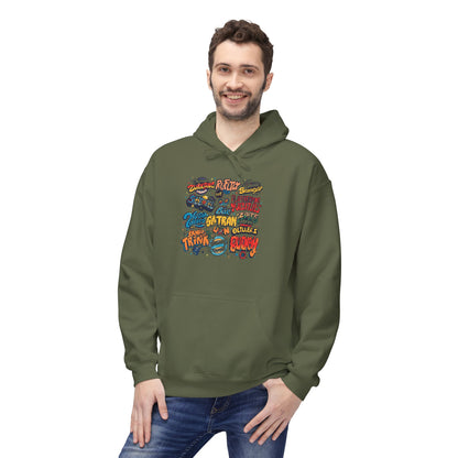 Retro Sticker Collage Graphic Hoodie|Eco-Friendly - Limited