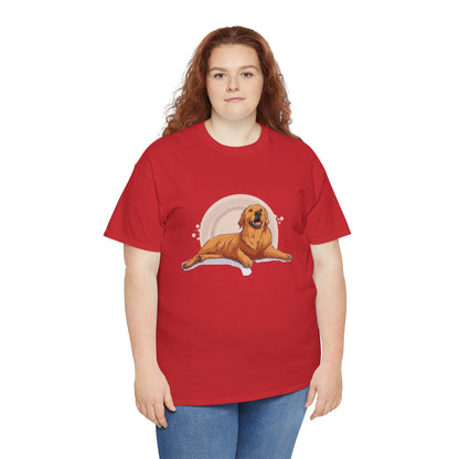 Golden Retriever Graphic Relaxed Tee|Eco-Friendly - Limited