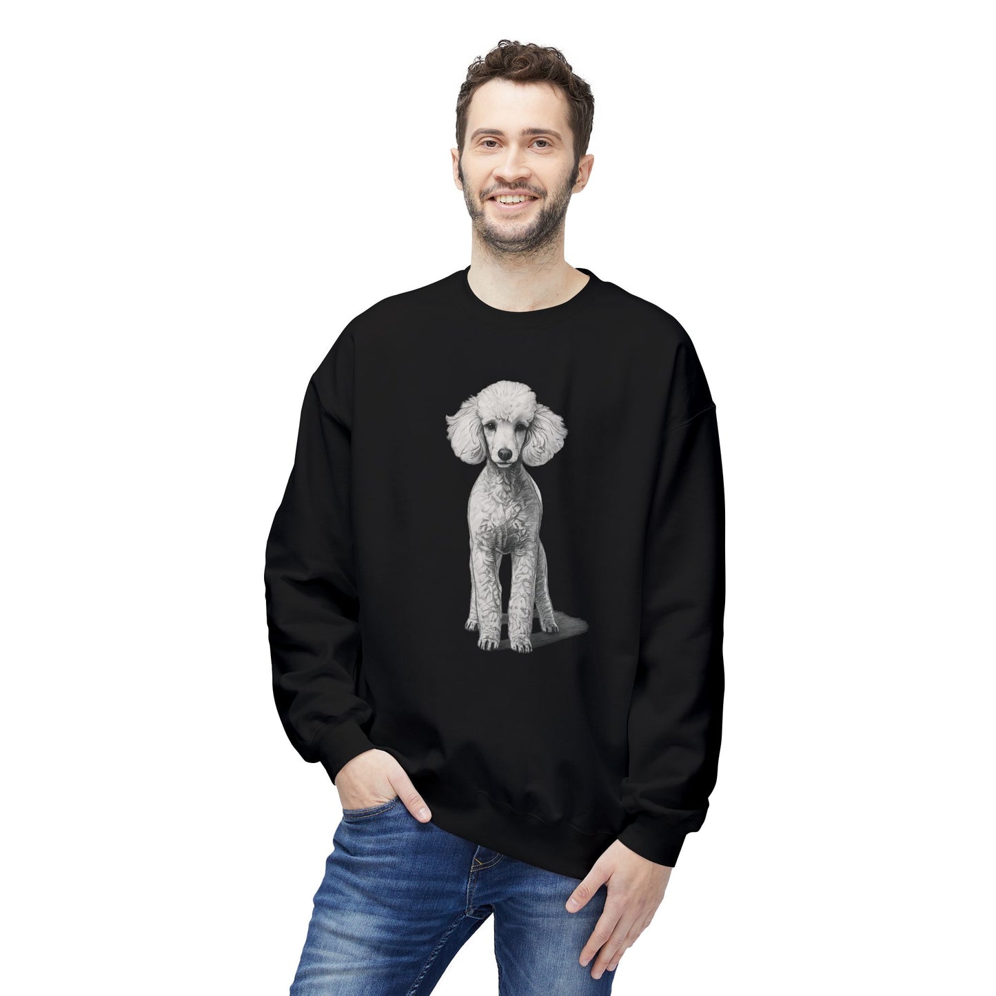Elegant Poodle Illustration Sweatshirt | Eco-Limited
