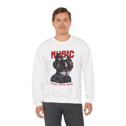 Music Dog “Make Some Noise” Graphic Sweatshirt | Eco-Limited