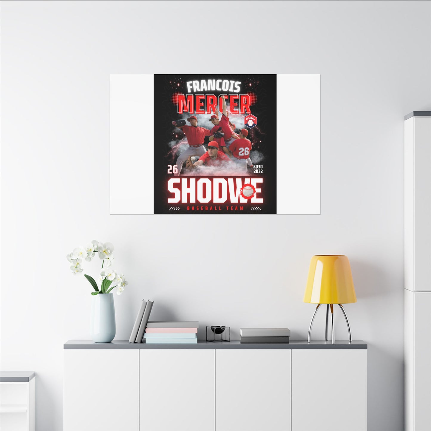 Baseball Team Player Poster