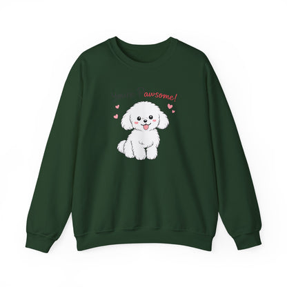 You're Awesome Puppy Graphic Sweater | Eco-Limited