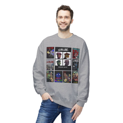 Gorillaz Album Art Collage Graphic Sweatshirt Music Inspired Streetwear