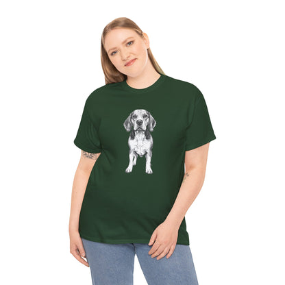 Beagle Sketch Minimal Art T-Shirt | Eco-Limited