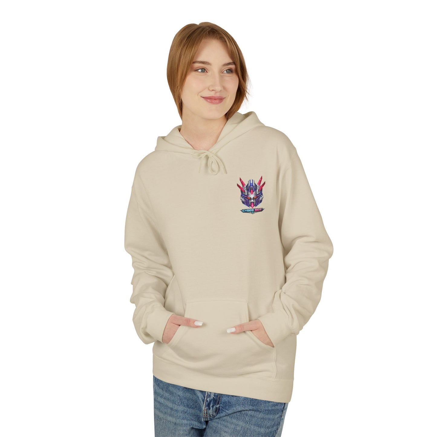 Cyber Robot Emblem Hoodie | Eco-Limited