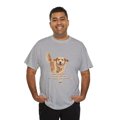Golden Buddy Character T-Shirt | Eco-Limited